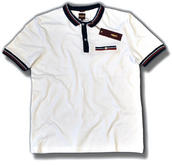View Item Merc London Mod Small Collar Pocket Polo Shirt White 
